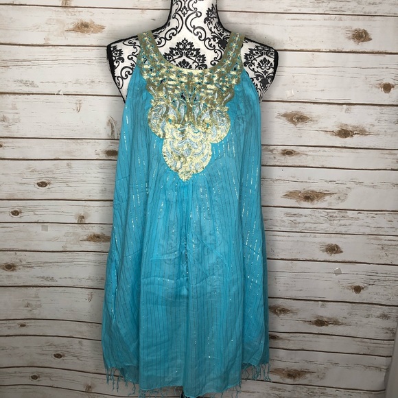 Calypso St. Barth | Turquoise Gold Embroidered - Picture 2 of 8